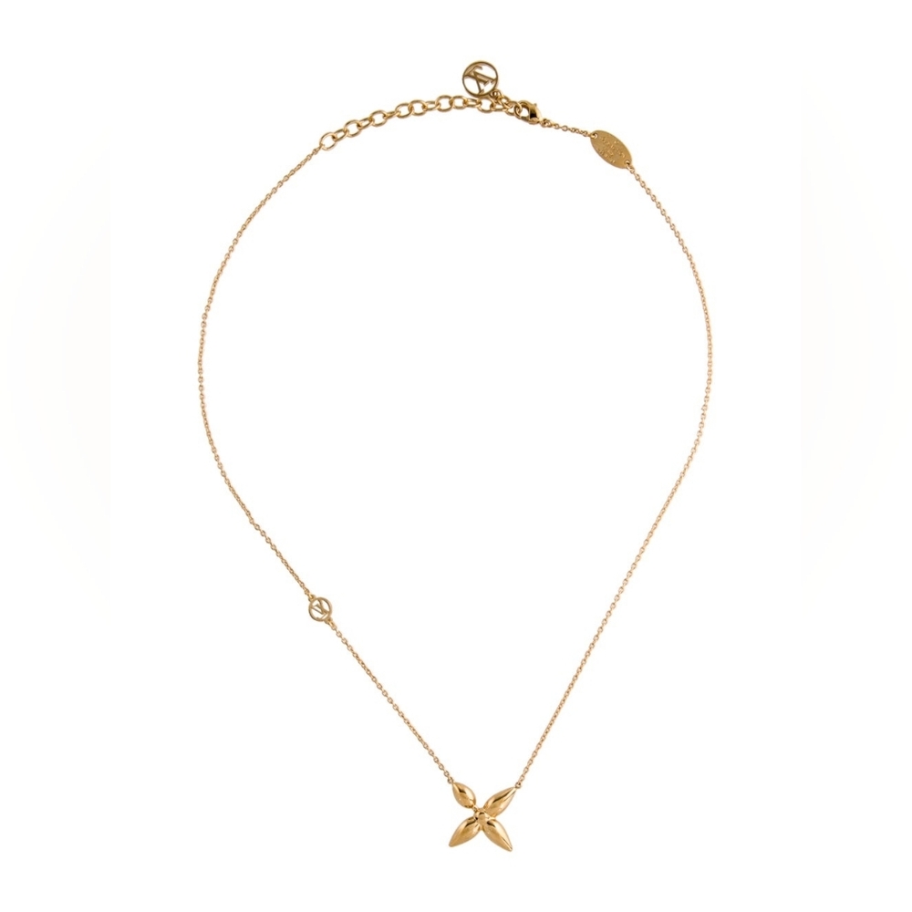 BNIB!!! Louis Vuitton Louisette Pendant Necklace MONOGRAM GOLD LV Authenticated - Picture 11 of 16